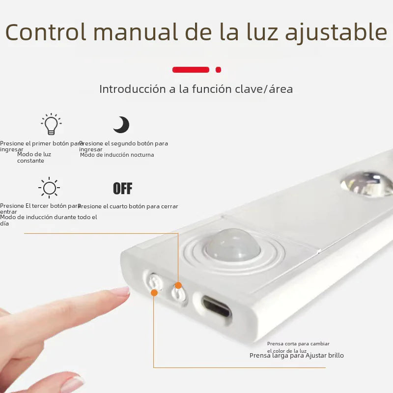 Smart LED Motion Sensor Slim Rechargeable Strip Light